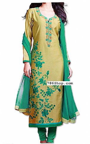  Mehdi/Sea Green Georgette Suit | Pakistani Dresses in USA- Image 1