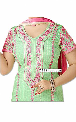  Mint/Pink Georgette Suit | Pakistani Dresses in USA- Image 2