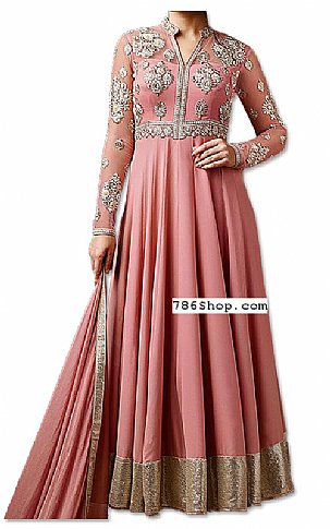  Tea Pink Georgette Suit | Pakistani Dresses in USA- Image 1