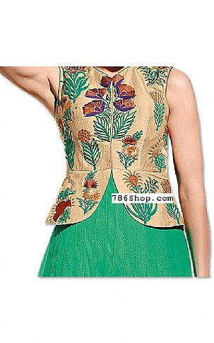  Sea Green Net Suit | Pakistani Dresses in USA- Image 2