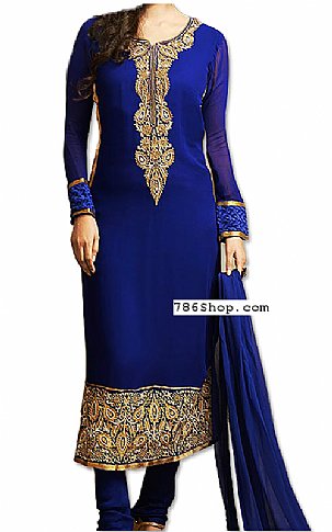  Blue Georgette Suit | Pakistani Dresses in USA- Image 1