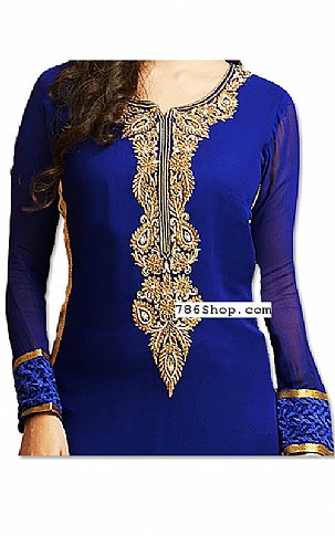  Blue Georgette Suit | Pakistani Dresses in USA- Image 2