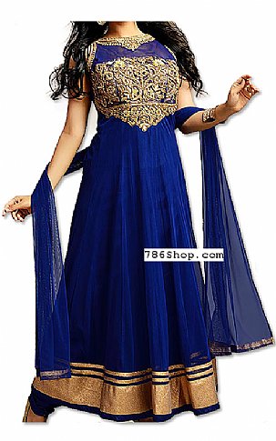  Blue Chiffon Suit | Pakistani Dresses in USA- Image 1