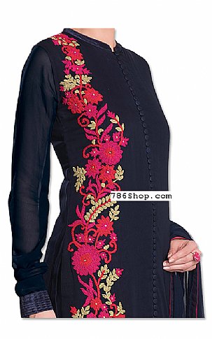  Black Chiffon Suit | Pakistani Dresses in USA- Image 2