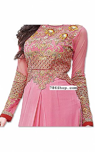  Pink/Red Georgette Suit | Pakistani Dresses in USA- Image 2