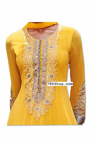  Yellow Chiffon Suit | Pakistani Dresses in USA- Image 2