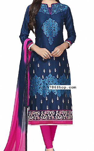  Navy Blue Georgette Suit | Pakistani Dresses in USA- Image 1