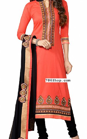  Orange Georgette Suit | Pakistani Dresses in USA- Image 1