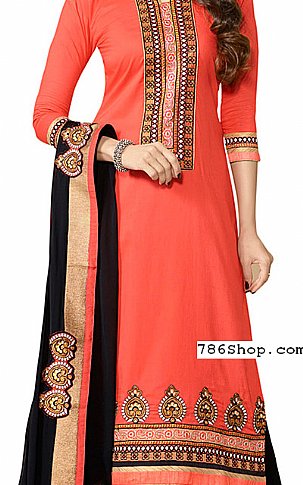  Orange Georgette Suit | Pakistani Dresses in USA- Image 2