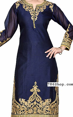  Navy Blue Georgette Suit | Pakistani Dresses in USA- Image 2