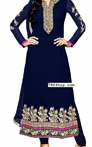  Navy Blue Georgette Suit | Pakistani Dresses in USA- Image 1