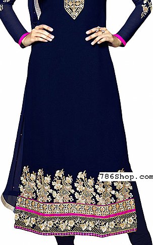  Navy Blue Georgette Suit | Pakistani Dresses in USA- Image 2