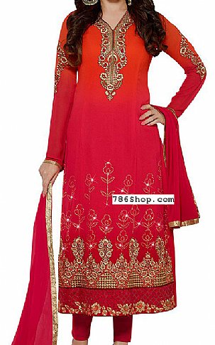  Red Georgette Suit | Pakistani Dresses in USA- Image 1