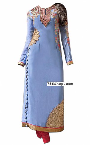  Lilac Georgette Suit | Pakistani Dresses in USA- Image 1