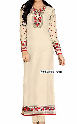  Off-white Georgette Suit | Pakistani Dresses in USA- Image 1