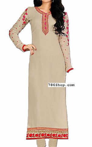  Ivory Georgette Suit | Pakistani Dresses in USA- Image 1