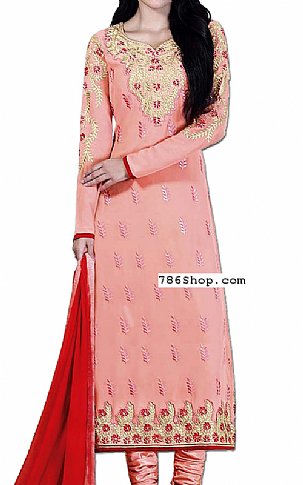  Pink Georgette Suit | Pakistani Dresses in USA- Image 1