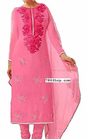  Pink Georgette Suit | Pakistani Dresses in USA- Image 1