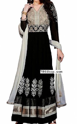  Black Chiffon Suit | Pakistani Dresses in USA- Image 1