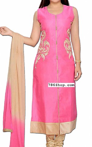  Pink Georgette Suit | Pakistani Dresses in USA- Image 1