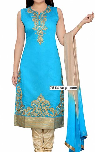  Turquoise Georgette Suit | Pakistani Dresses in USA- Image 1