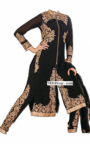  Black Georgette Suit | Pakistani Dresses in USA- Image 1