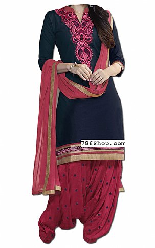  Navy Blue Georgette Suit | Pakistani Dresses in USA- Image 1