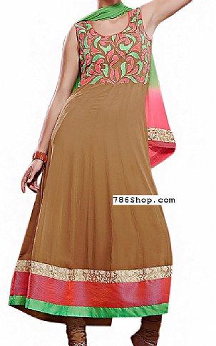  Brown Georgette Suit | Pakistani Dresses in USA- Image 1