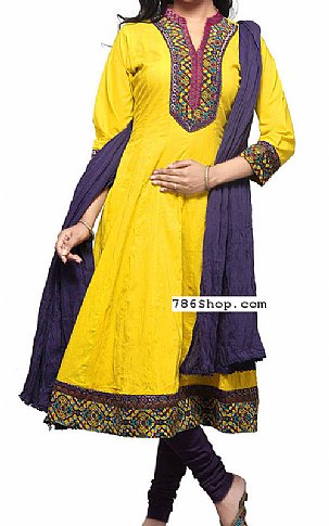  Yellow Georgette Suit | Pakistani Dresses in USA- Image 1