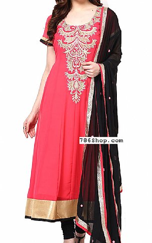  Hot Pink Georgette Suit | Pakistani Dresses in USA- Image 1