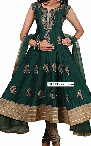  Teal Green Georgette Suit | Pakistani Dresses in USA- Image 1