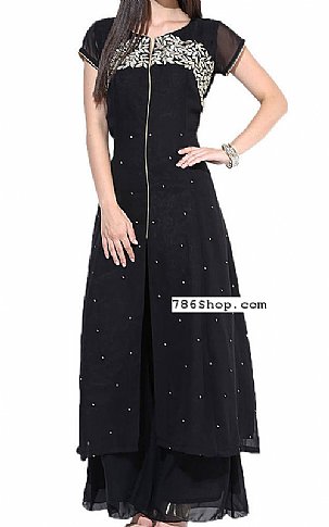  Black Chiffon Suit | Pakistani Dresses in USA- Image 1