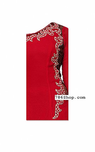  Red Chiffon Suit | Pakistani Dresses in USA- Image 2