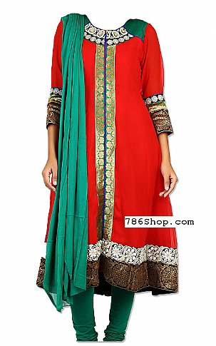  Red Georgette Suit | Pakistani Dresses in USA- Image 1