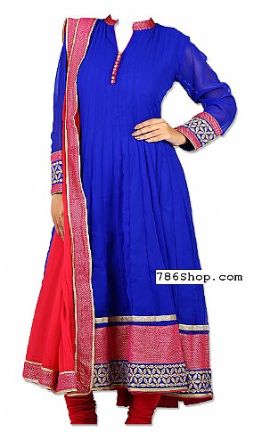  Blue Georgette Suit | Pakistani Dresses in USA- Image 1