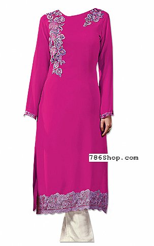  Magenta Georgette Suit | Pakistani Dresses in USA- Image 1