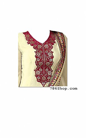  Cream Georgette Suit | Pakistani Dresses in USA- Image 2