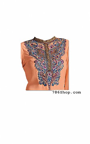  Peach Georgette Suit | Pakistani Dresses in USA- Image 2