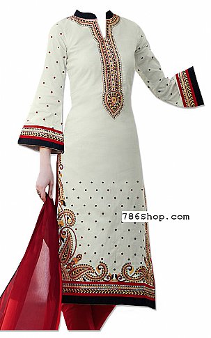 White Georgette Suit | Pakistani Dresses in USA- Image 1