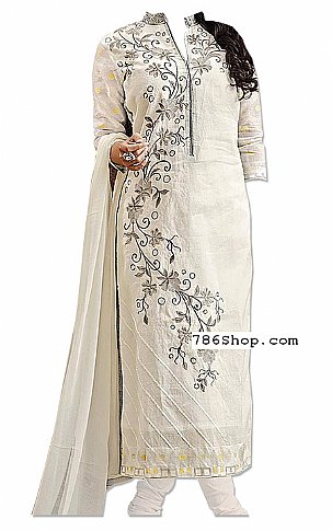  Off-white Georgette Suit | Pakistani Dresses in USA- Image 1