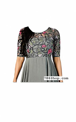  Grey Georgette Suit | Pakistani Dresses in USA- Image 2