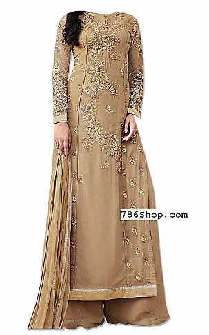  Beige Georgette Suit | Pakistani Dresses in USA- Image 1