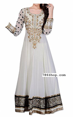  Off-white Chiffon Suit | Pakistani Dresses in USA- Image 1