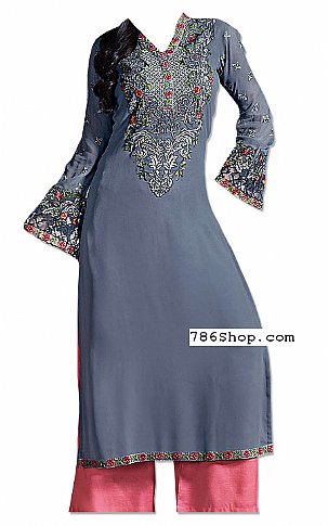  Blueberry Georgette Suit | Pakistani Dresses in USA- Image 1