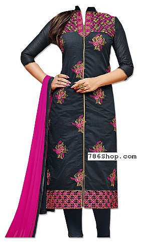  Dark Grey Georgette Suit | Pakistani Dresses in USA- Image 1