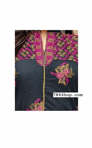  Dark Grey Georgette Suit | Pakistani Dresses in USA- Image 2