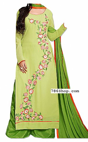 Green Georgette Suit | Pakistani Dresses in USA- Image 1