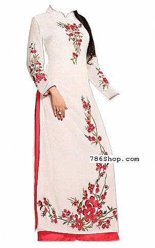  White Georgette Suit | Pakistani Dresses in USA- Image 1