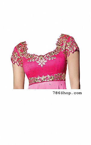  Pink Chiffon Suit | Pakistani Dresses in USA- Image 2