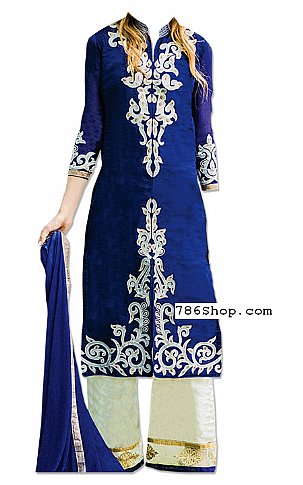  Blue Georgette Suit | Pakistani Dresses in USA- Image 1